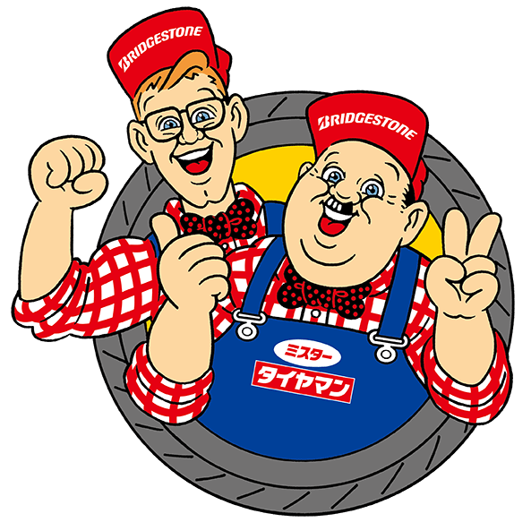 キャラクタータイヤ顔出し